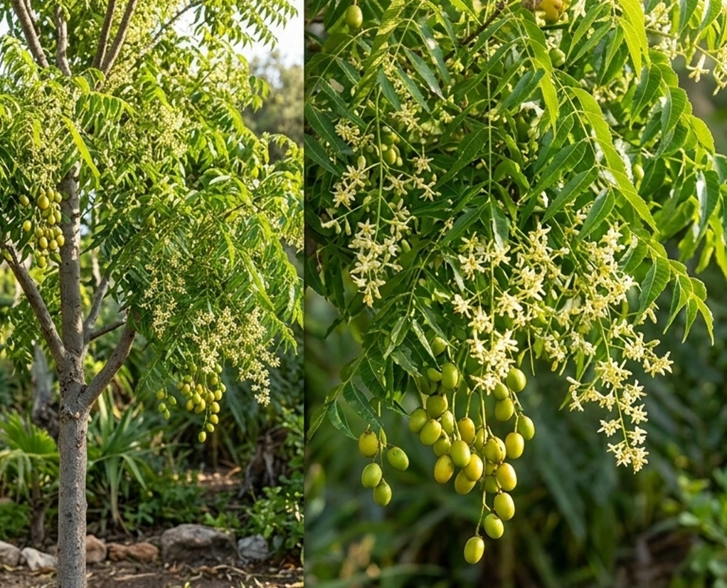 Einer unserer rund 30 Neem-Bäume auf Felicitas