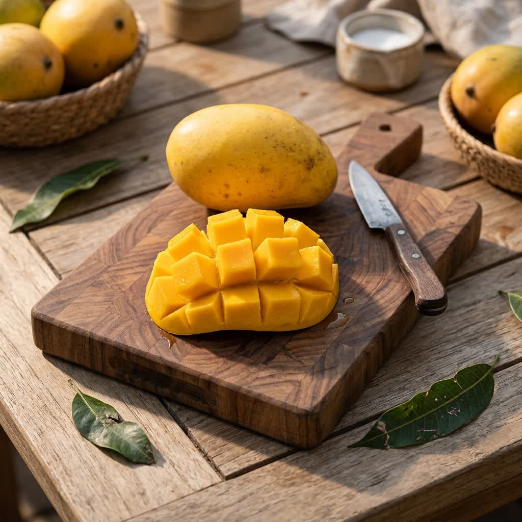 Brasilianische Mango am Baum