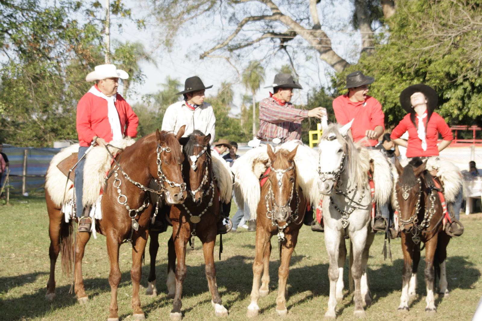 Gauchos auf Pferden – paraguayische Jineteada